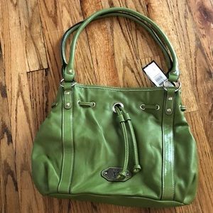 Treviso pea green shoulder bag NWT magnetic clasp